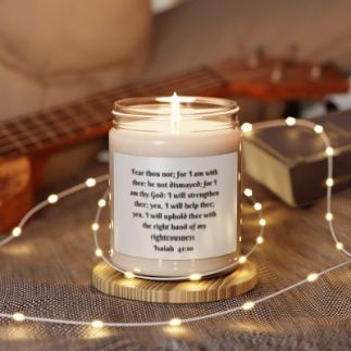 Picture of Isaiah 41:10  Bible Verse Scented Soy Candle  9 oz