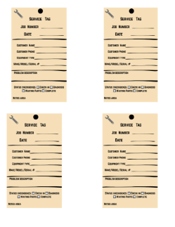 Picture of Lawnmower shop  repair  Service tags
